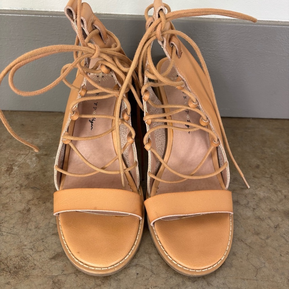 FR x FP Free People Gladiator Style Heeled Sandals Size 9‎